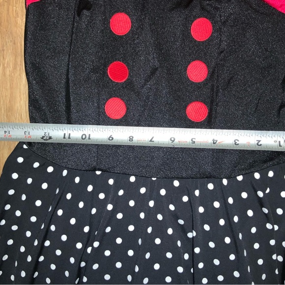 Dansco Dance Costume red and black polka dot dress Size large - Picture 6 of 7